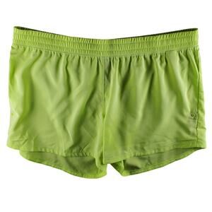 Adidas Womens Pacer Shorts Size XL Pulse Lime Running Training Gym Snap Side New